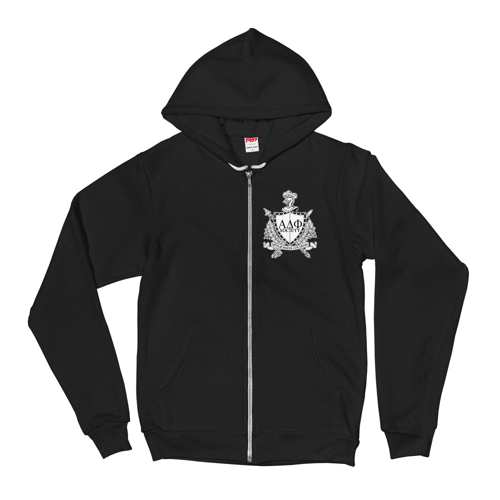 Society Crest Front Print Zip-Up