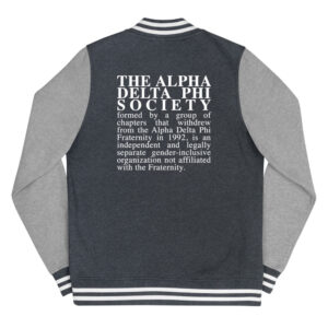 Society Disclaimer Fitted Letterman Jacket