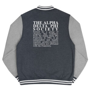 Society Disclaimer Relaxed Letterman Jacket