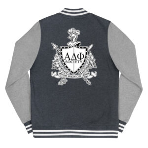 Society Crest Fitted Letterman Jacket
