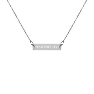 ADPS Engraved Bar Chain Necklace